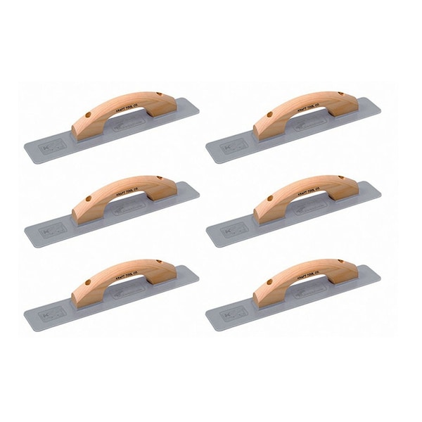 Co. CF064 16 in. x 3-1/8 in. Magnesium Hand Float with Wood Handle, 6PK